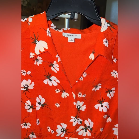 Trendy Print Collared Surplice-Neck Dress, Created for Macy's - Picture 5 of 5